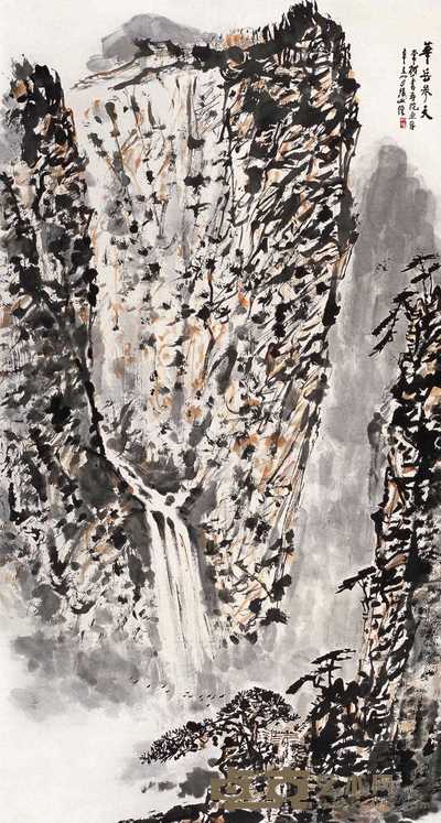 张文俊 辛未(1991年)作 华岳参天 立轴 176×95cm